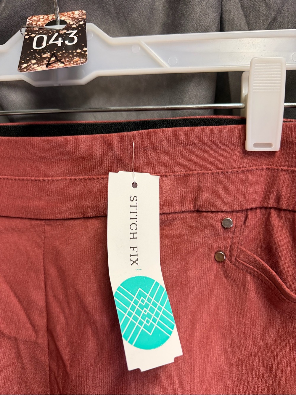 Women's Rust Tailored Straight-Leg Trousers - Picture 2 of 6